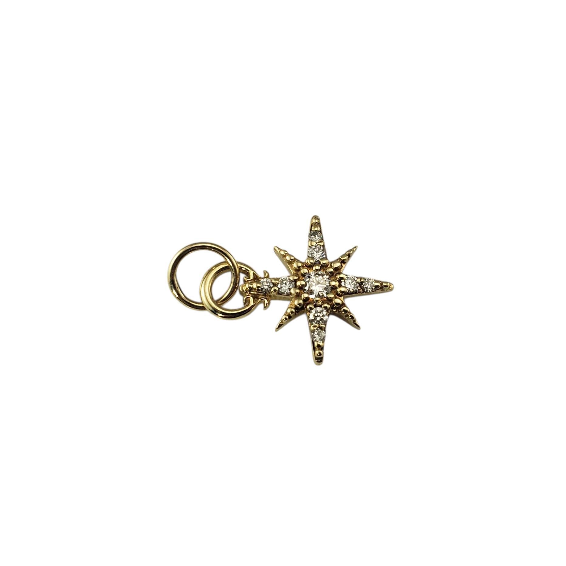 Contemporain Pendentif/bracelet en or jaune 14K et diamants en forme d'étoile #23461 en vente