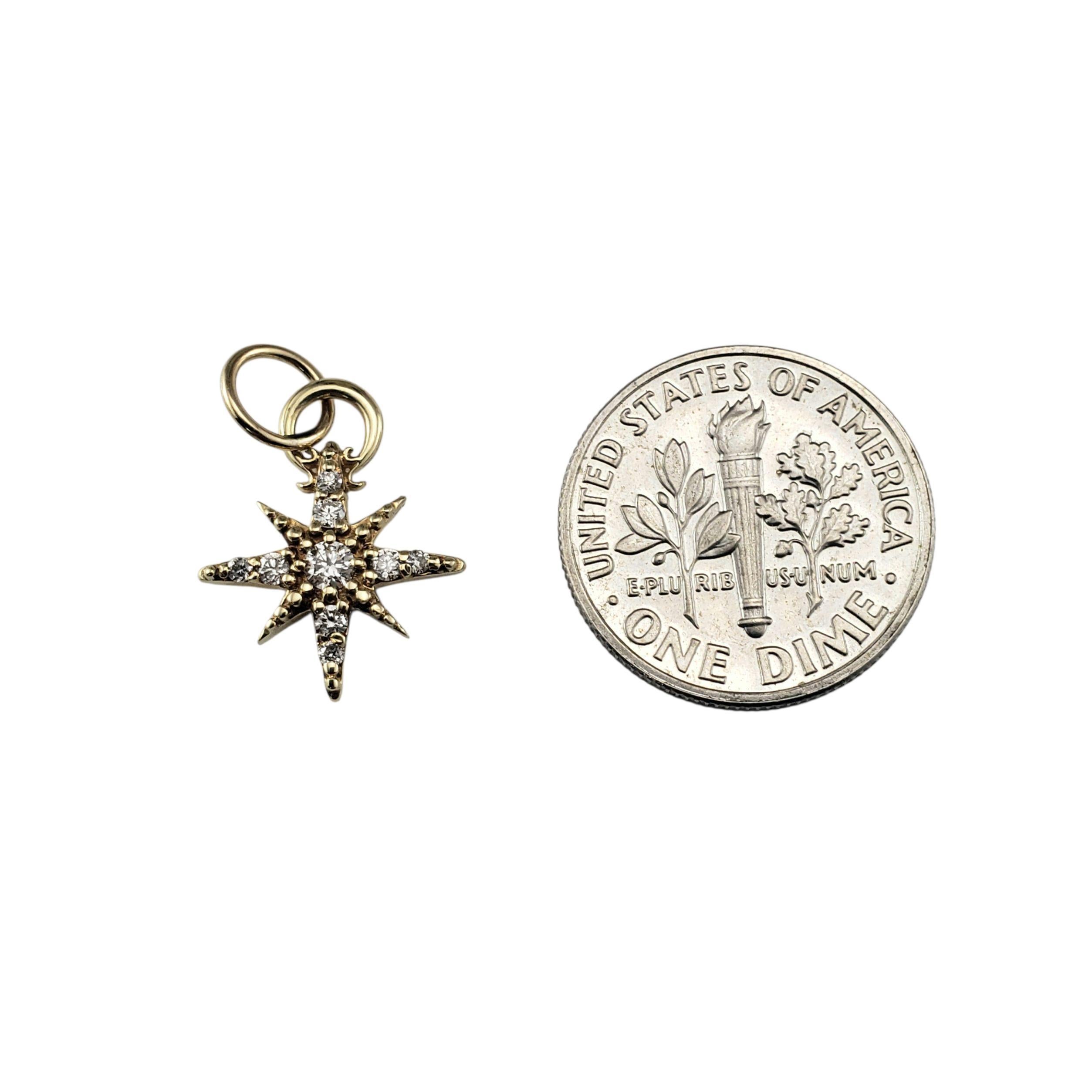 Pendentif/bracelet en or jaune 14K et diamants en forme d'étoile #23461 Bon état - En vente à Washington Depot, CT