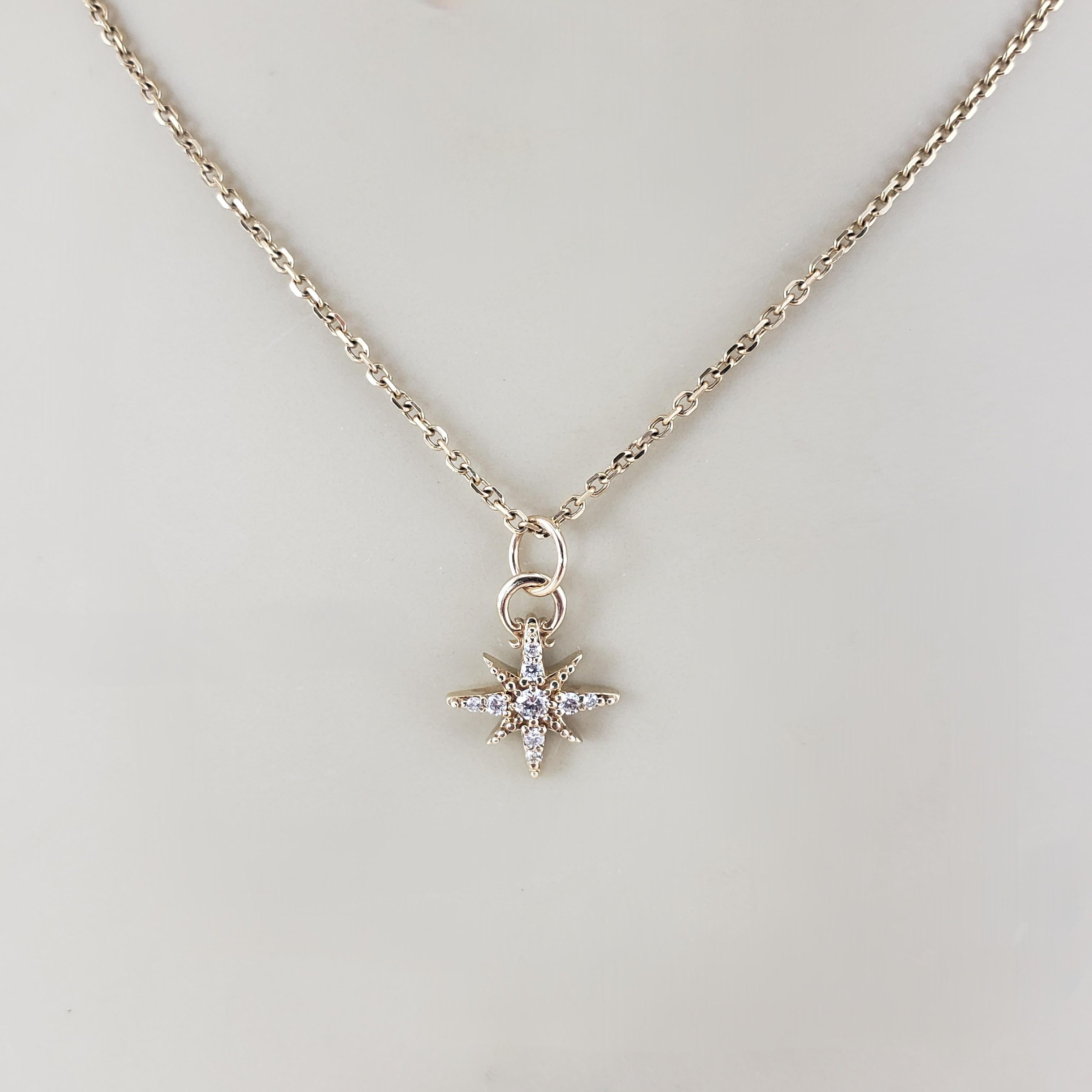 Pendentif/bracelet en or jaune 14K et diamants en forme d'étoile #23461 en vente 1