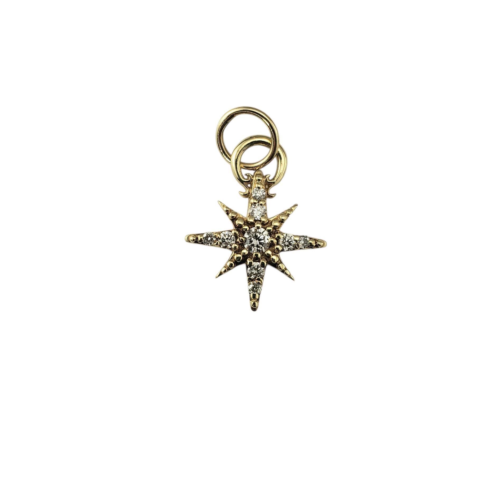Pendentif/bracelet en or jaune 14K et diamants en forme d
étoile #23461
