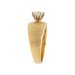 14K Yellow Gold and Diamond Statement Engagement Ring