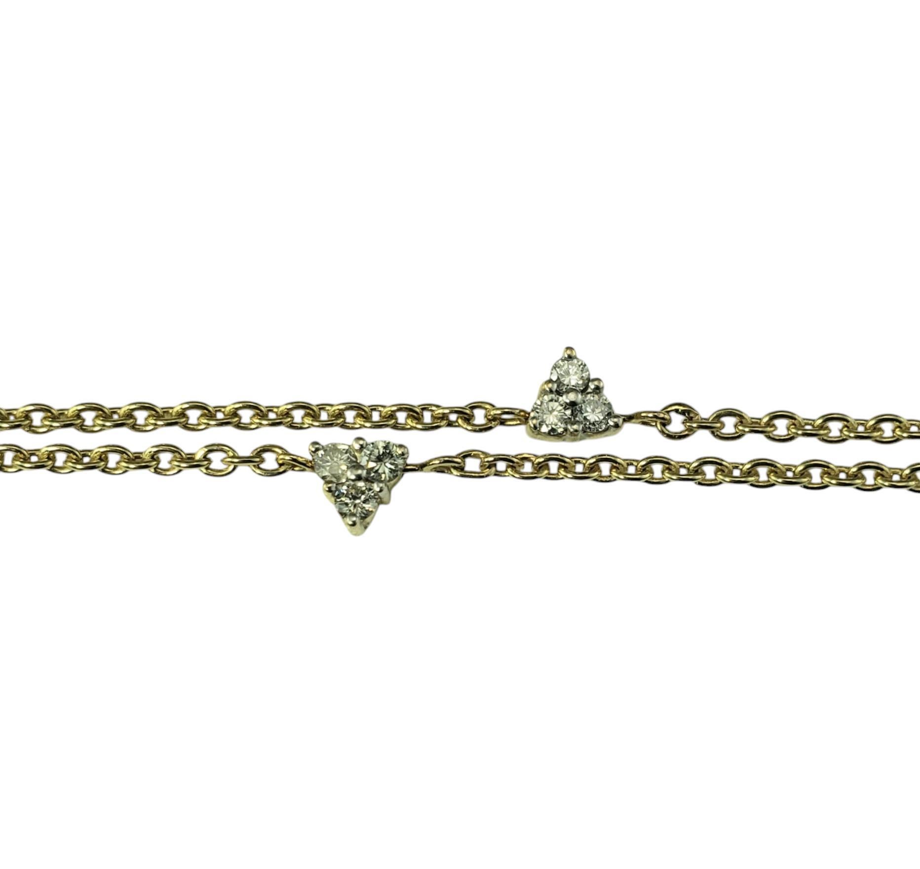 Brilliant Cut 14K Yellow Gold and Diamond Station Necklace #20772