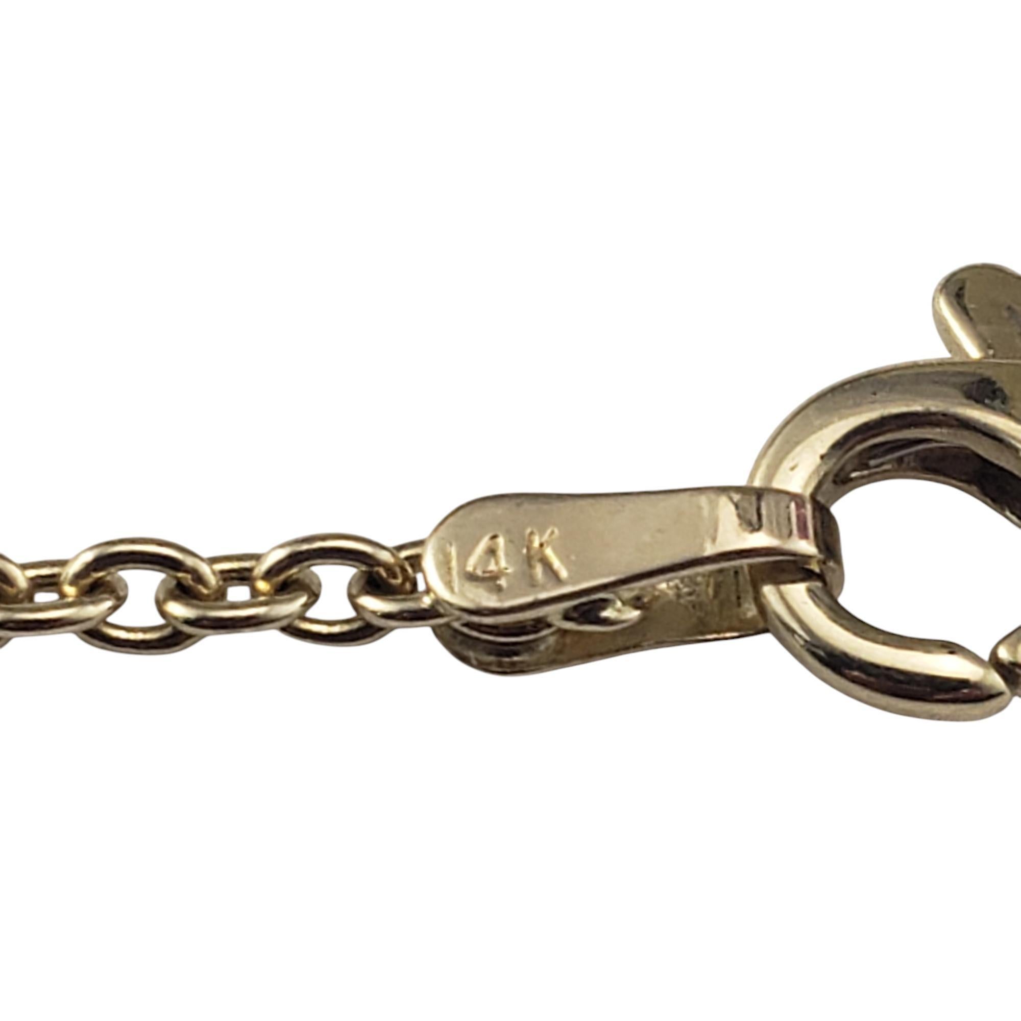 14K Yellow Gold and Diamond Station Necklace #20772 In Good Condition In Washington Depot, CT