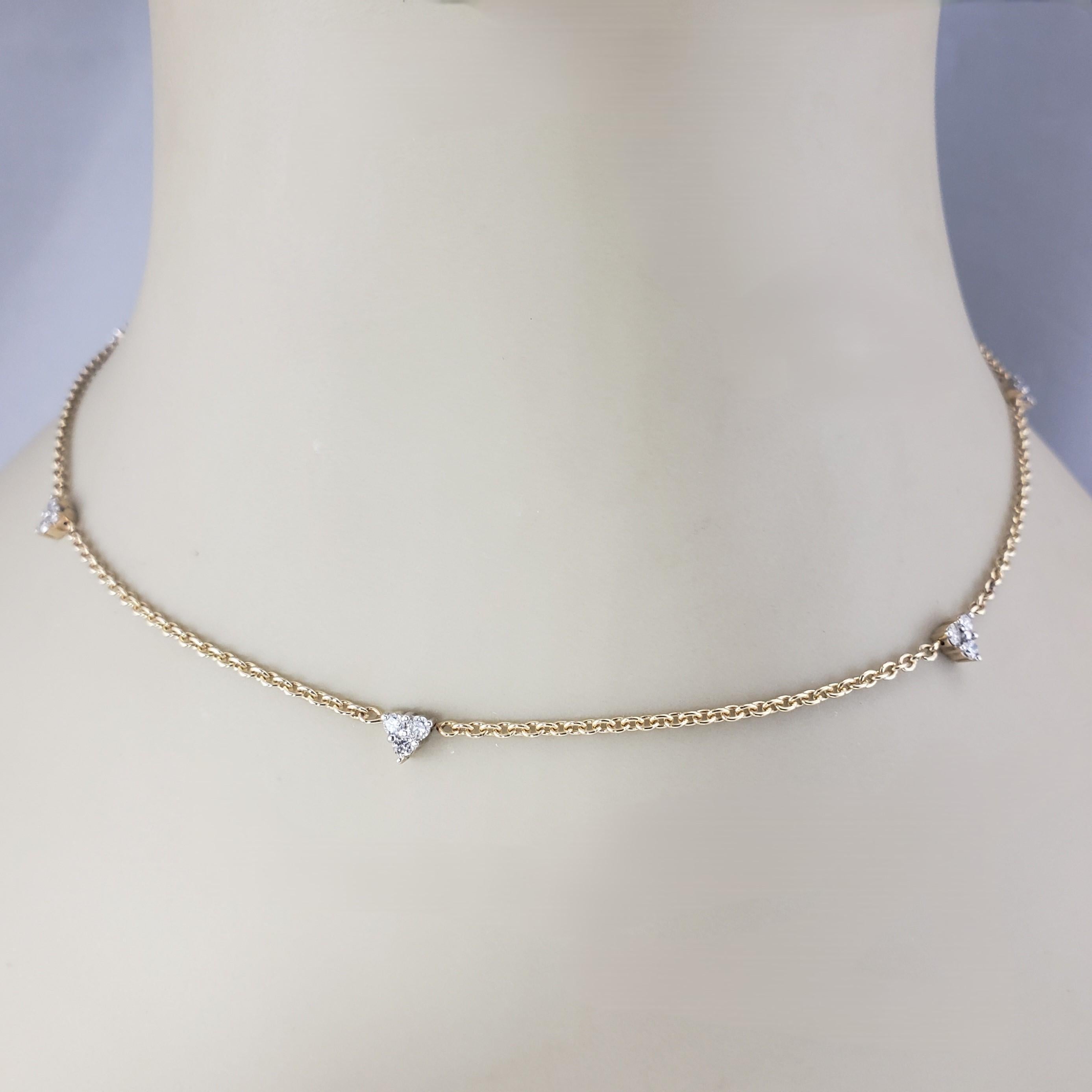 Women's 14K Yellow Gold and Diamond Station Necklace #20772