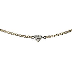 14K Yellow Gold and Diamond Station Necklace #21226