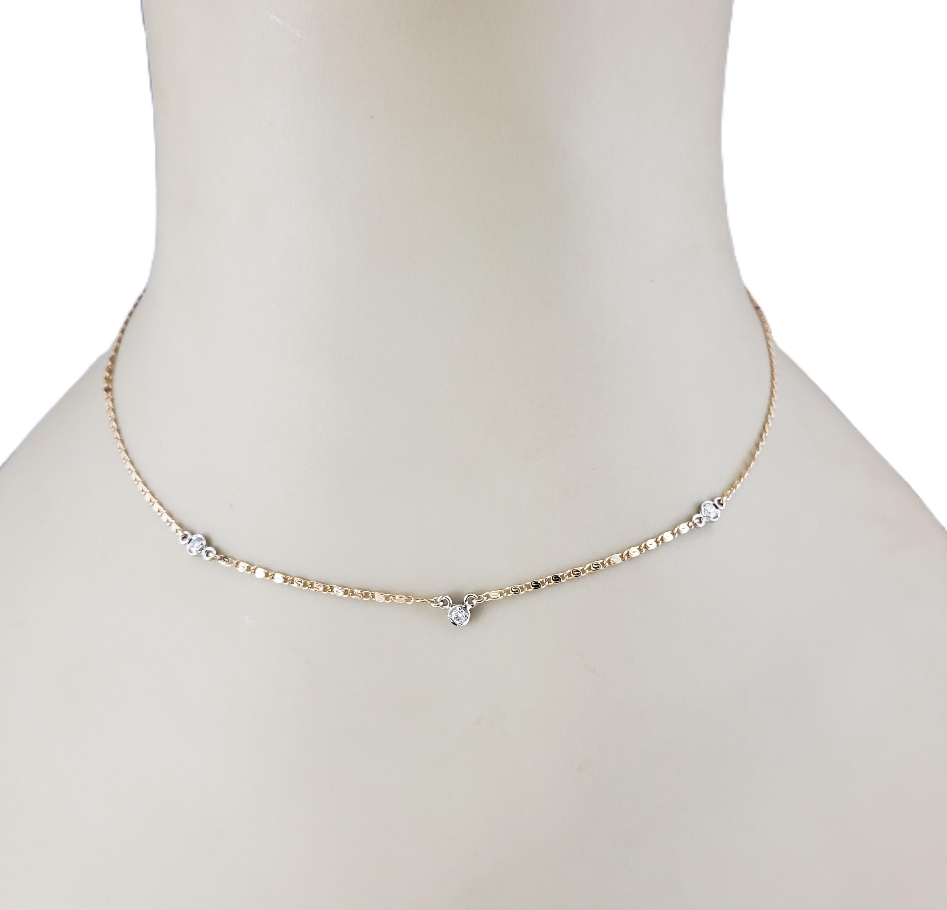 Collana Station in oro giallo 14K e diamanti #22441 in vendita 1