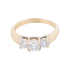 14K Yellow Gold and Diamond Wedding Ring