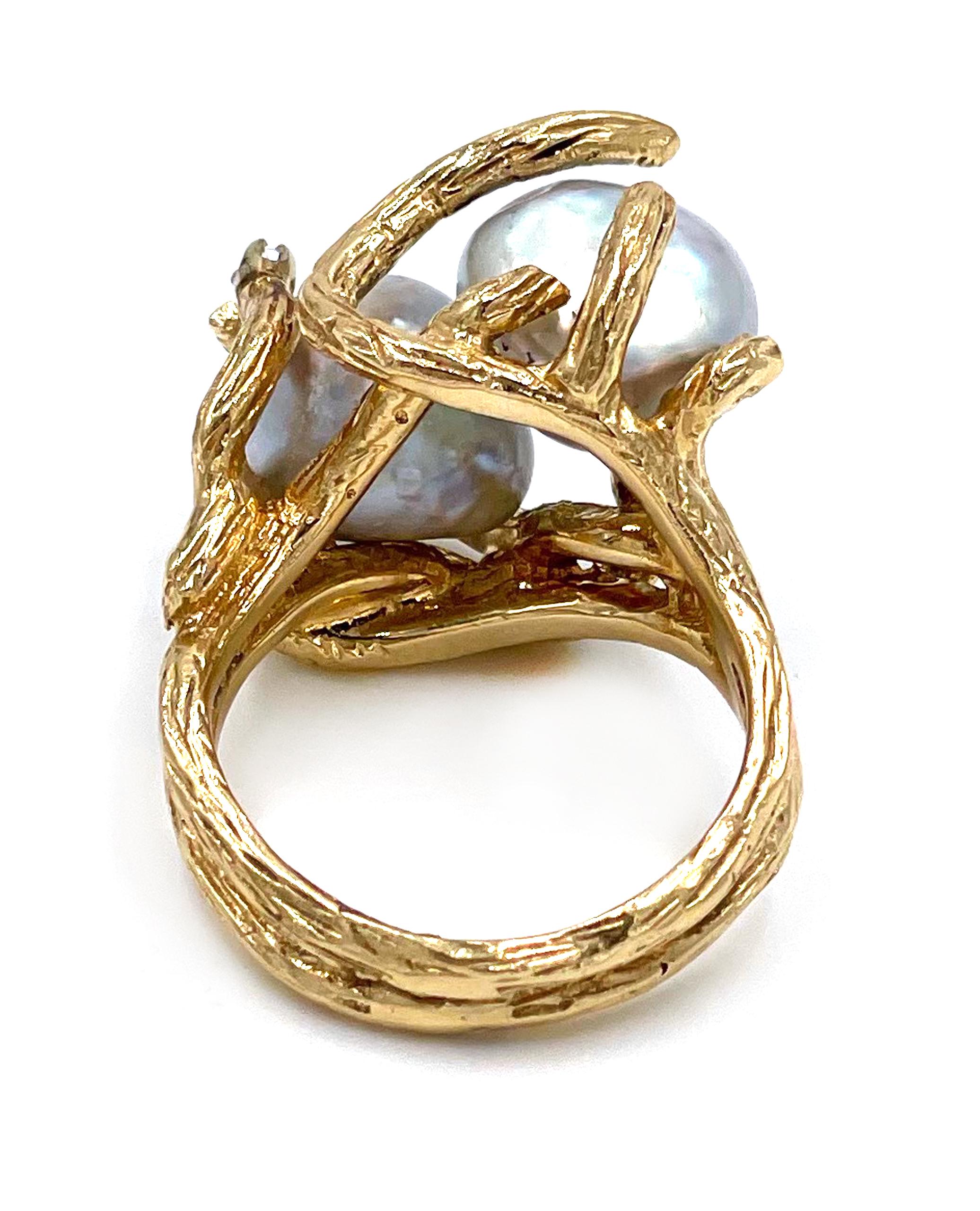 grey pearl ring