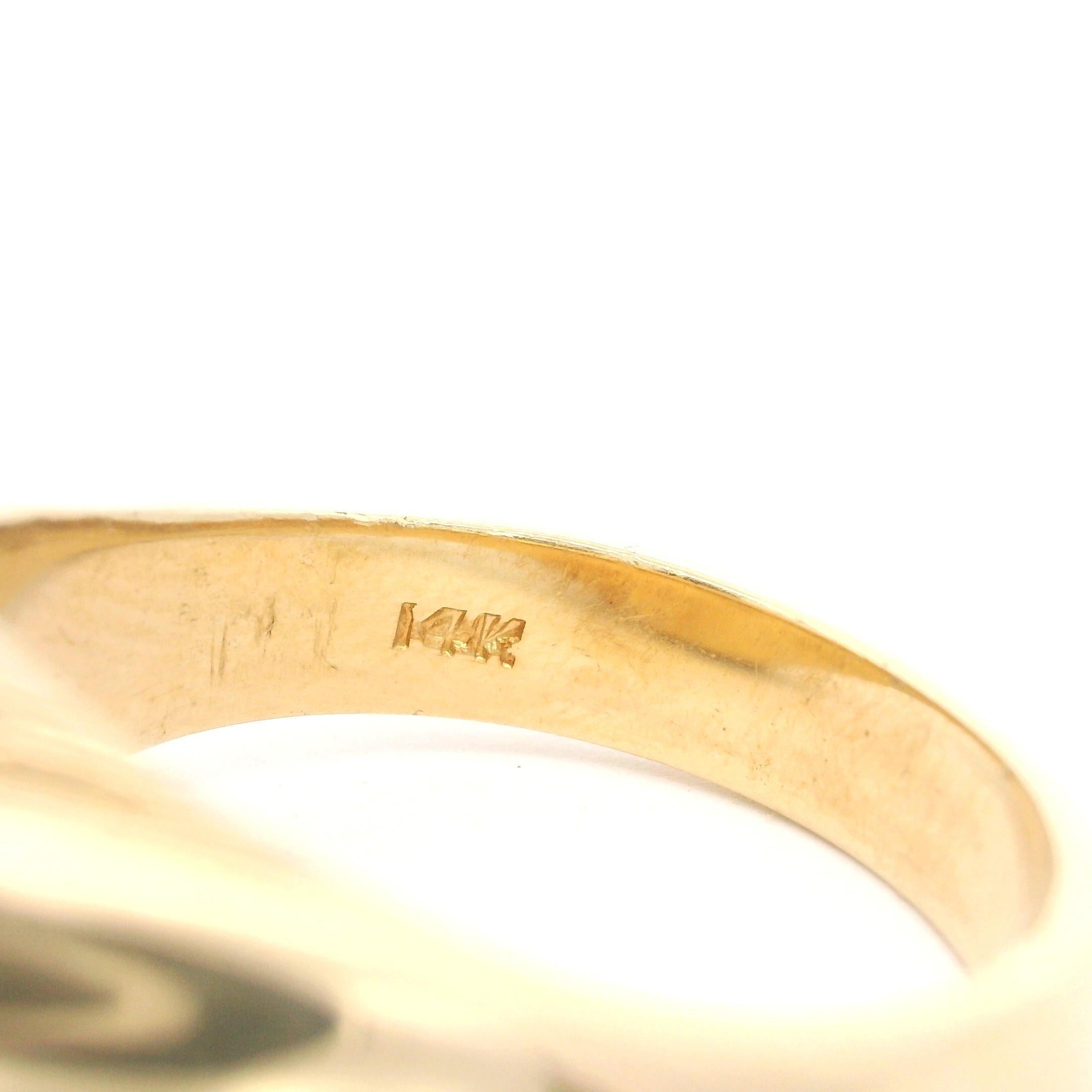 Women's 14k Yellow Gold and Lapis Lazuli 11.9g Vintage Ring Size 9