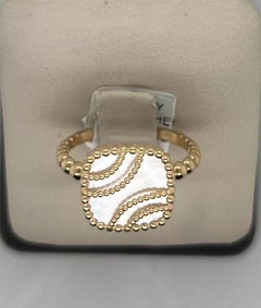 Bague en or jaune 14K et nacre