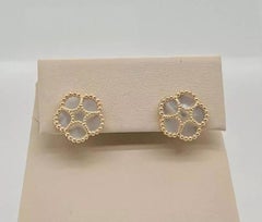 Boucles d'oreilles femmes en or jaune 14K et nacre