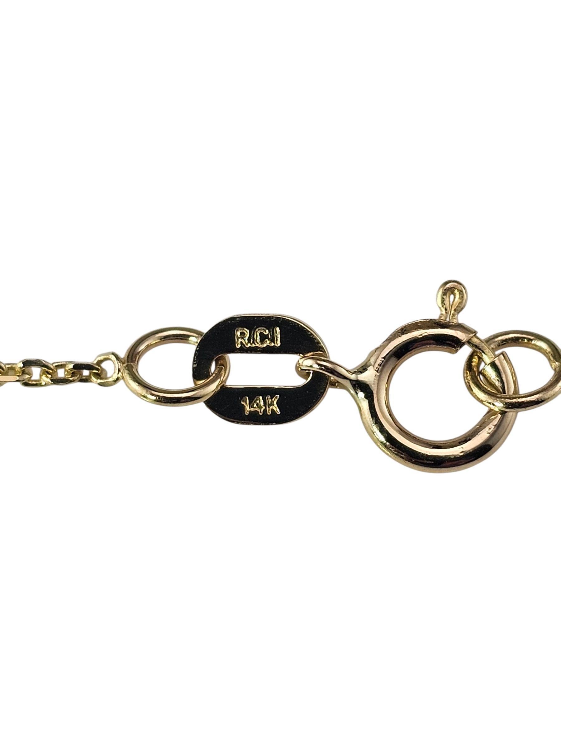 Collier en or jaune 14K et perles #23997 Bon état - En vente à Washington Depot, CT