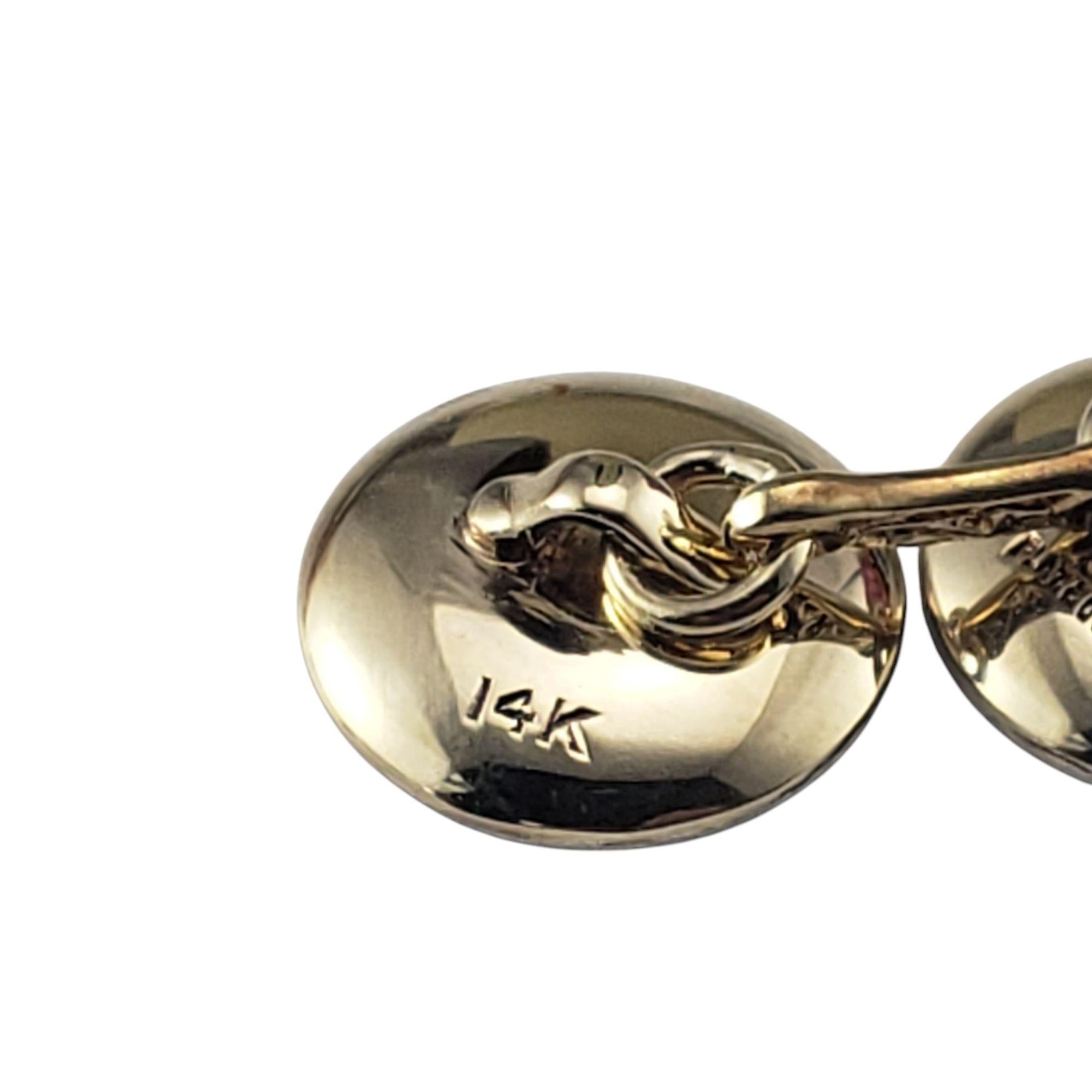 Boutons de manchette et boutons de smoking en or jaune 14K et platine Onyx #21400 Bon état - En vente à Washington Depot, CT