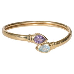 14K Yellow Gold and Semi-Precious Stone Bracelet