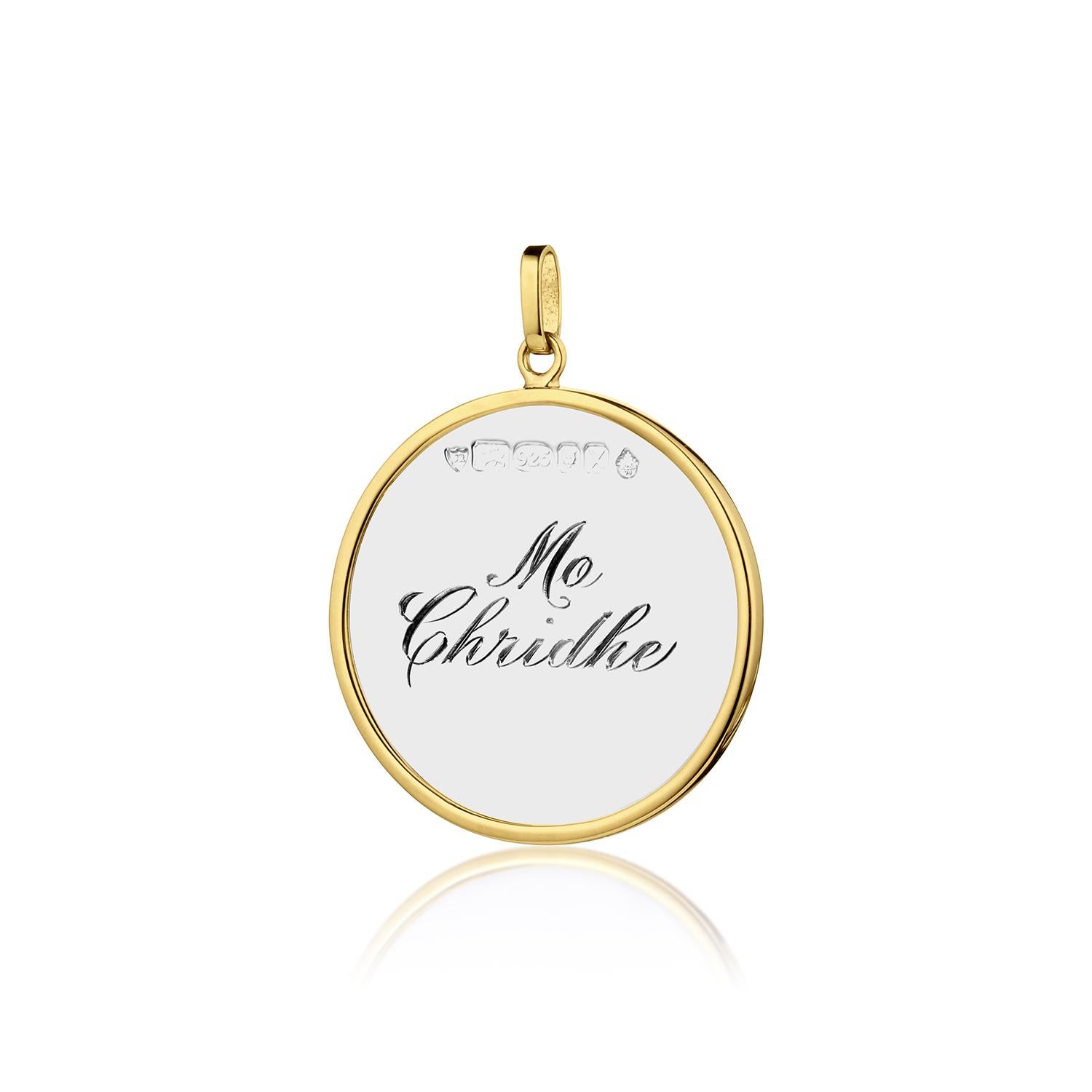 Contemporaneo Gettone d'amore Luckenbooth in oro giallo 14K e argento sterling in vendita