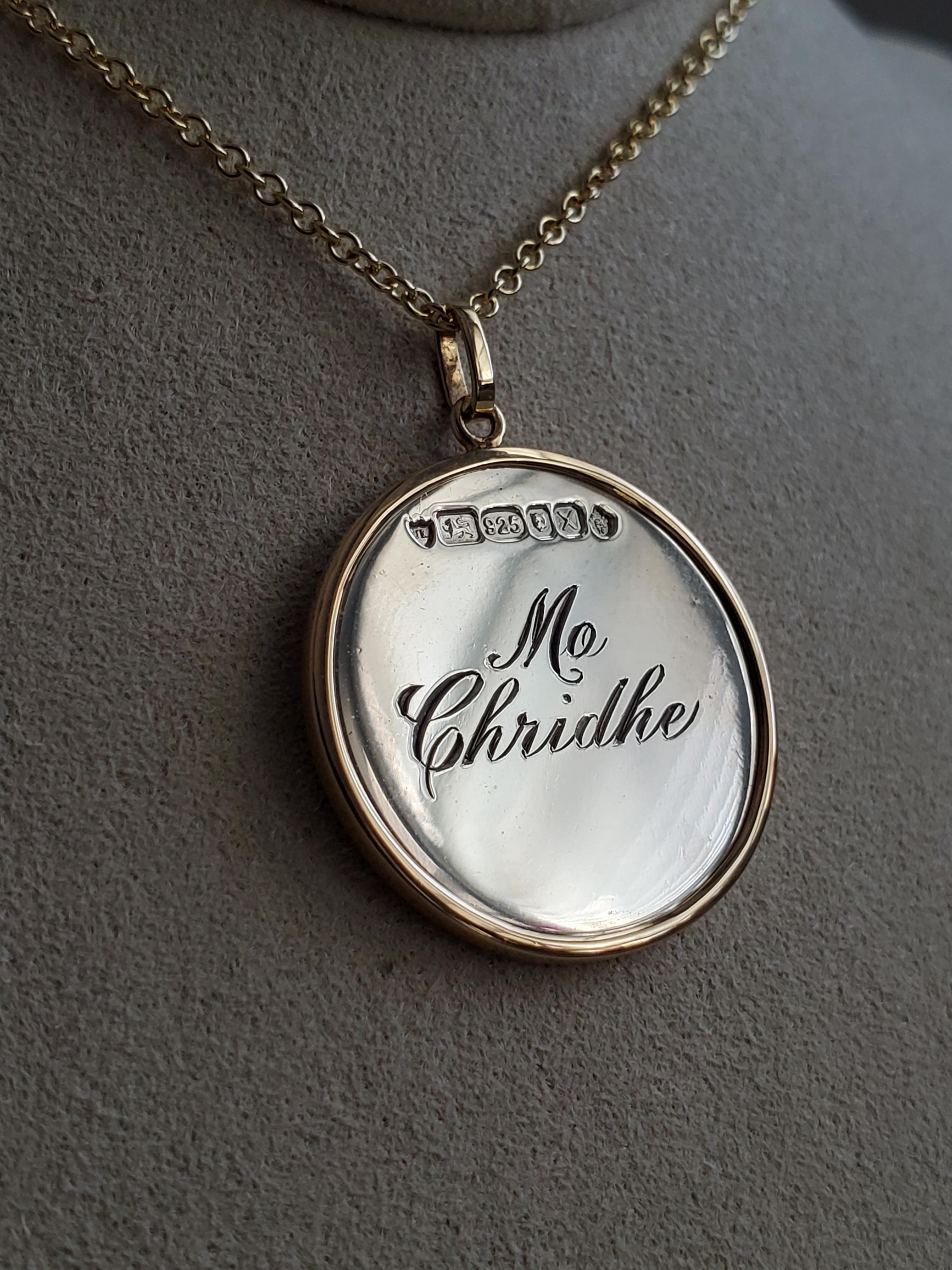 Gettone d'amore Luckenbooth in oro giallo 14K e argento sterling in vendita 2
