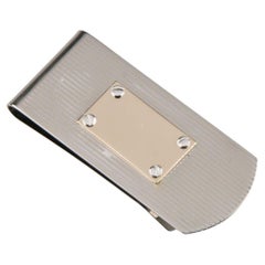 Pinza para billetes de oro amarillo de 14 quilates y plata de ley