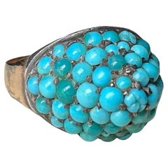 14K Yellow Gold And Turquoise Ring