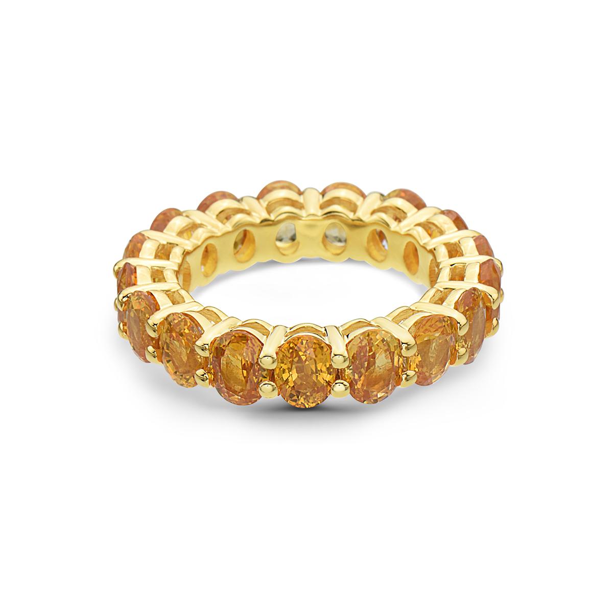 yellow stone eternity ring