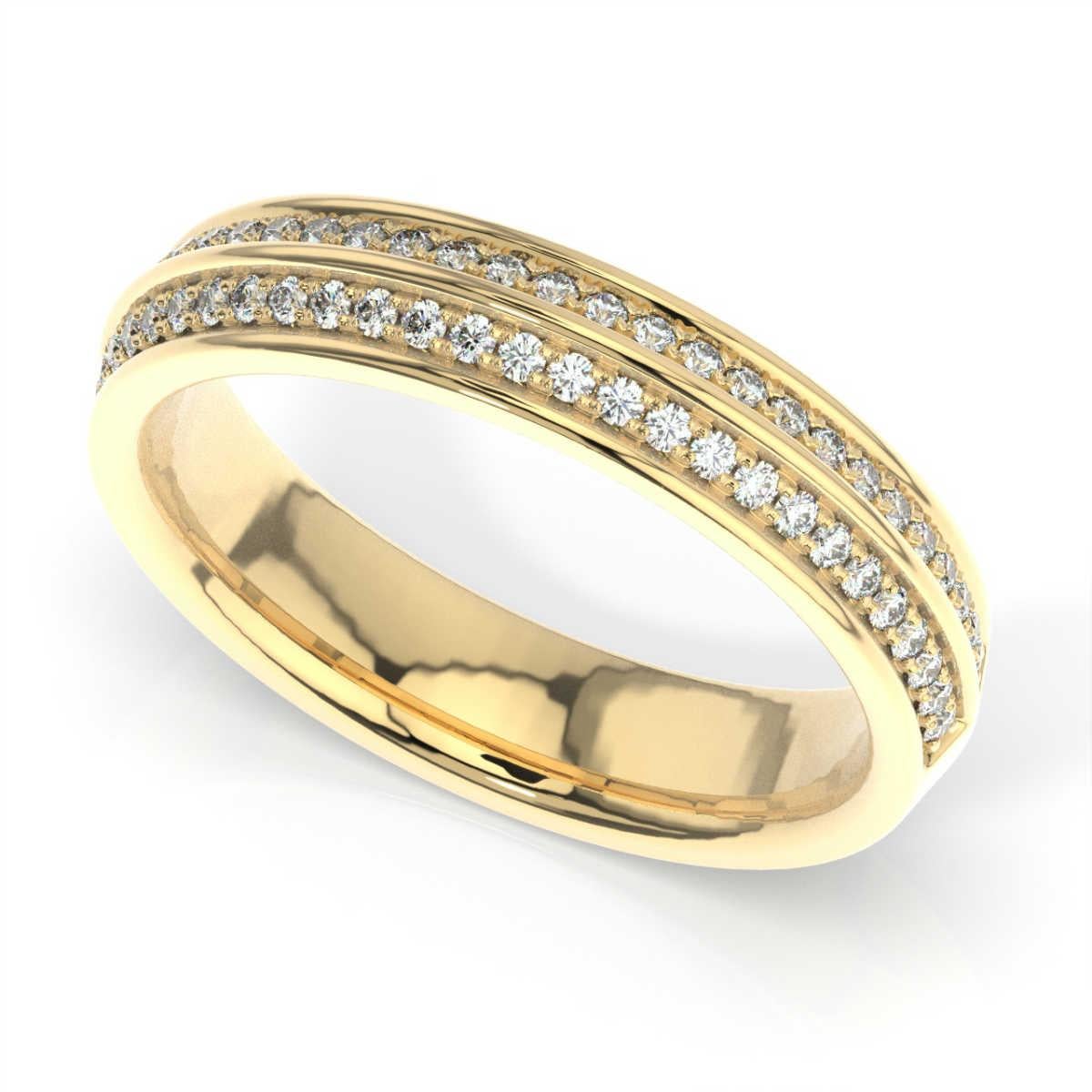 Round Cut 14K Yellow Gold Anna Diamond Ring '1/4 Ct. tw' For Sale