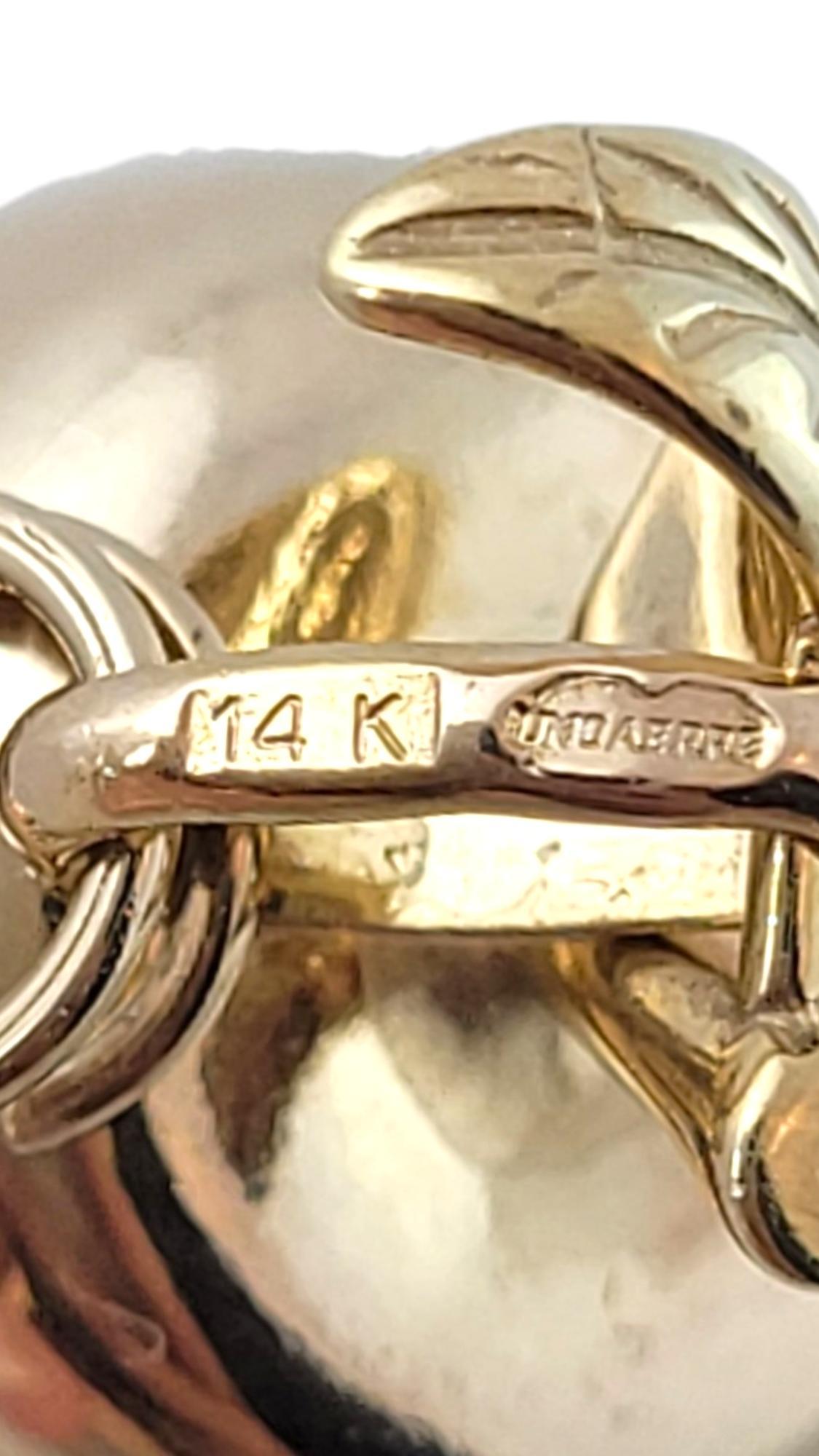 14K Gelbgold Apfelanhänger #17430 2