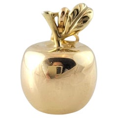 14K Yellow Gold Apple Charm #17430