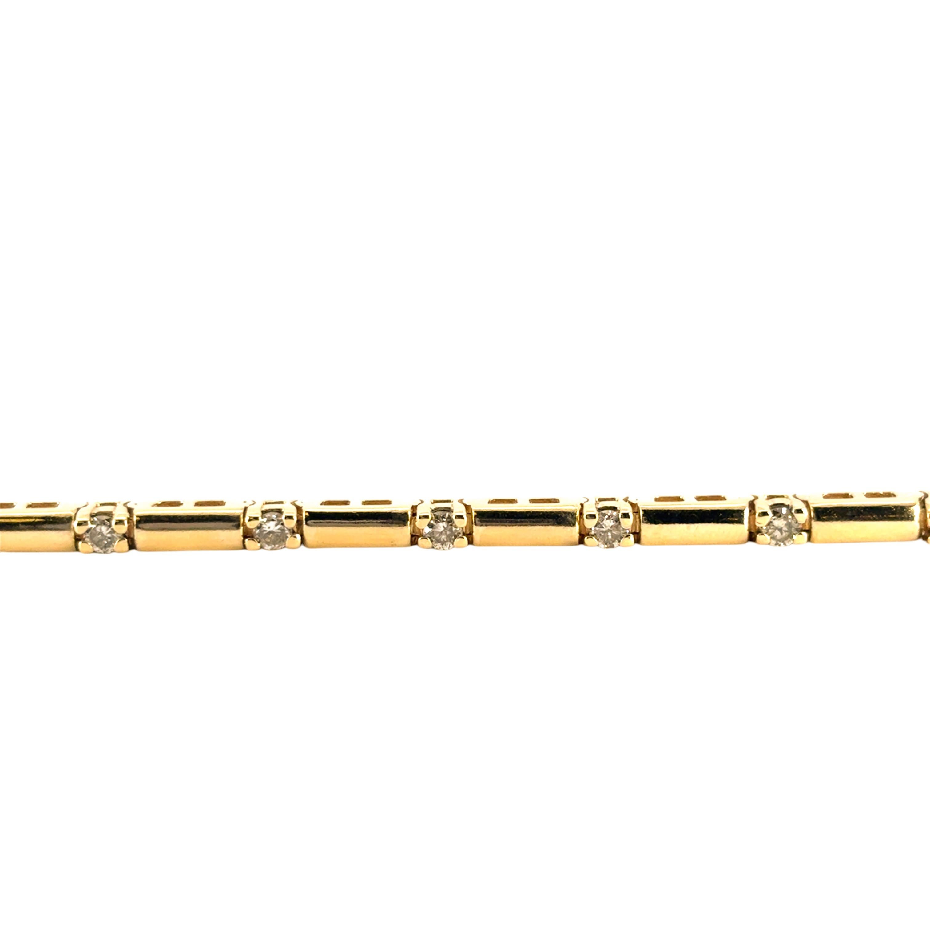 Pulsera de oro amarillo de 14k de aproximadamente 1,7ctw de diamantes naturales en venta 1