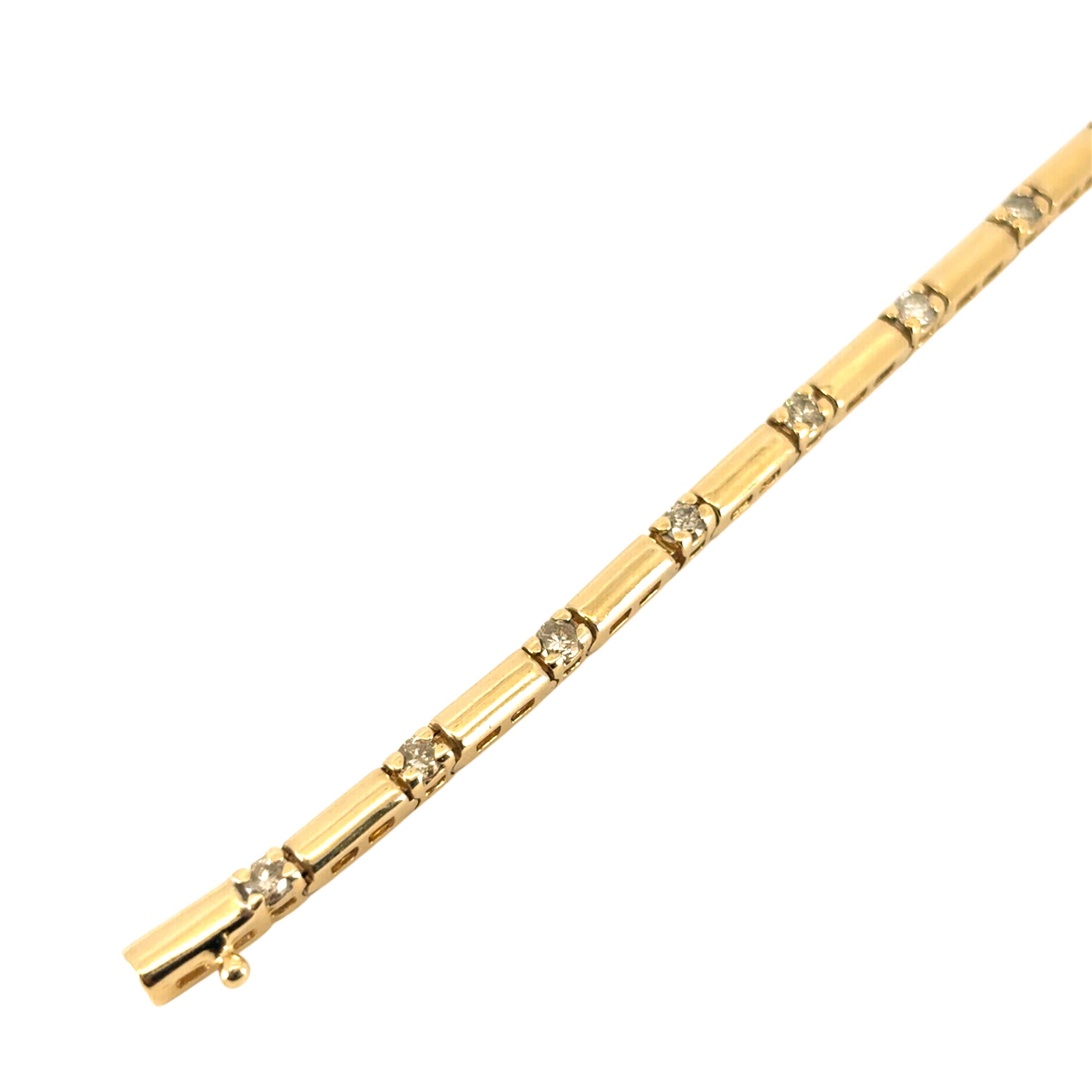 Pulsera de oro amarillo de 14k de aproximadamente 1,7ctw de diamantes naturales en venta 3