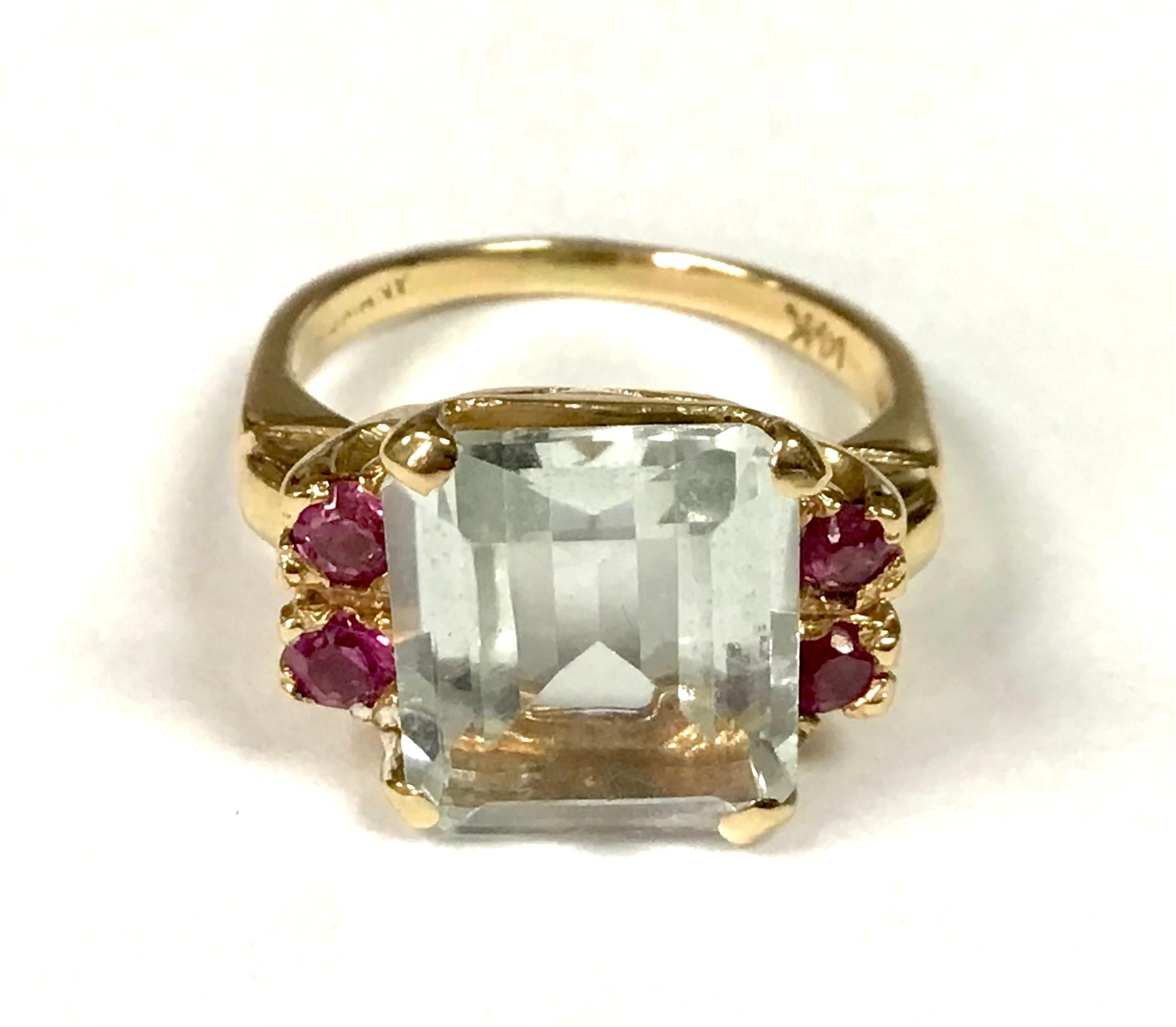 yellow topaz and ruby ring