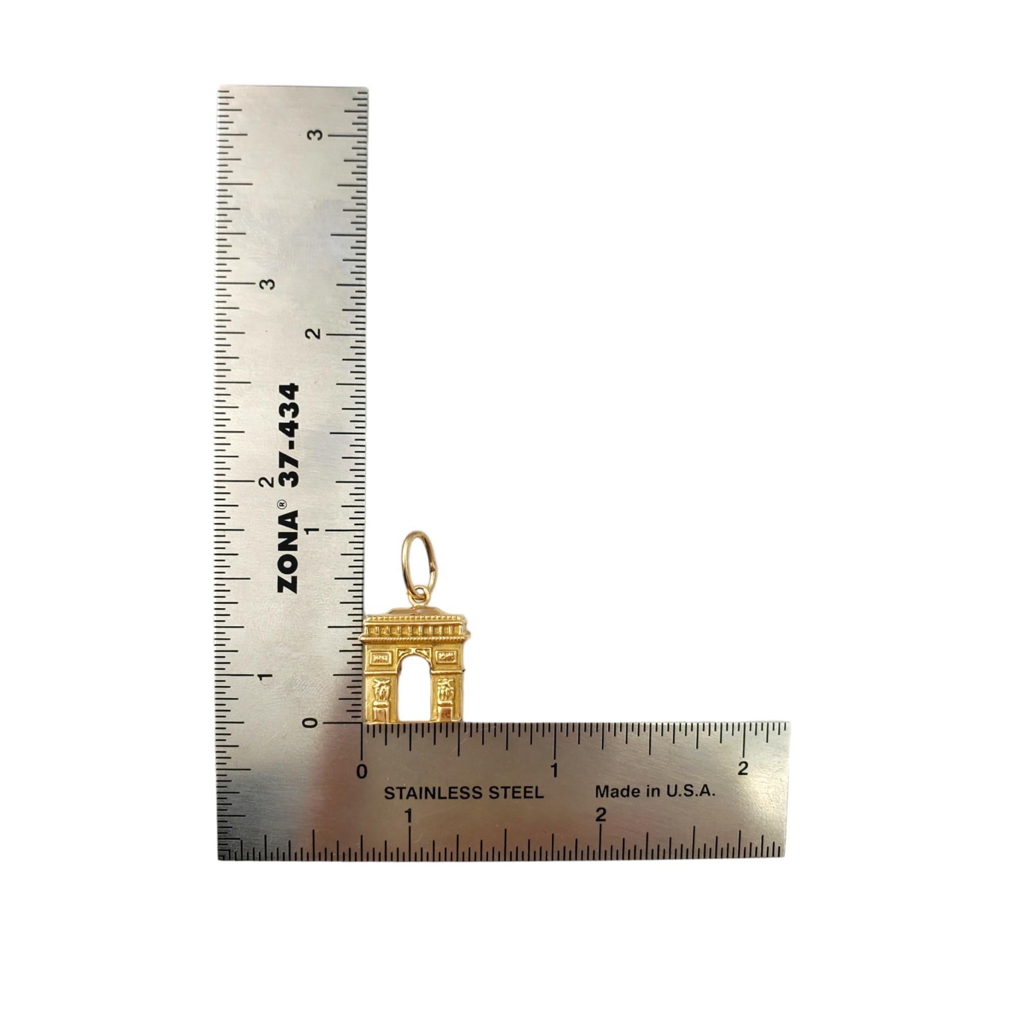 14K Yellow Gold Arc de Triomphe Charm #17011 1