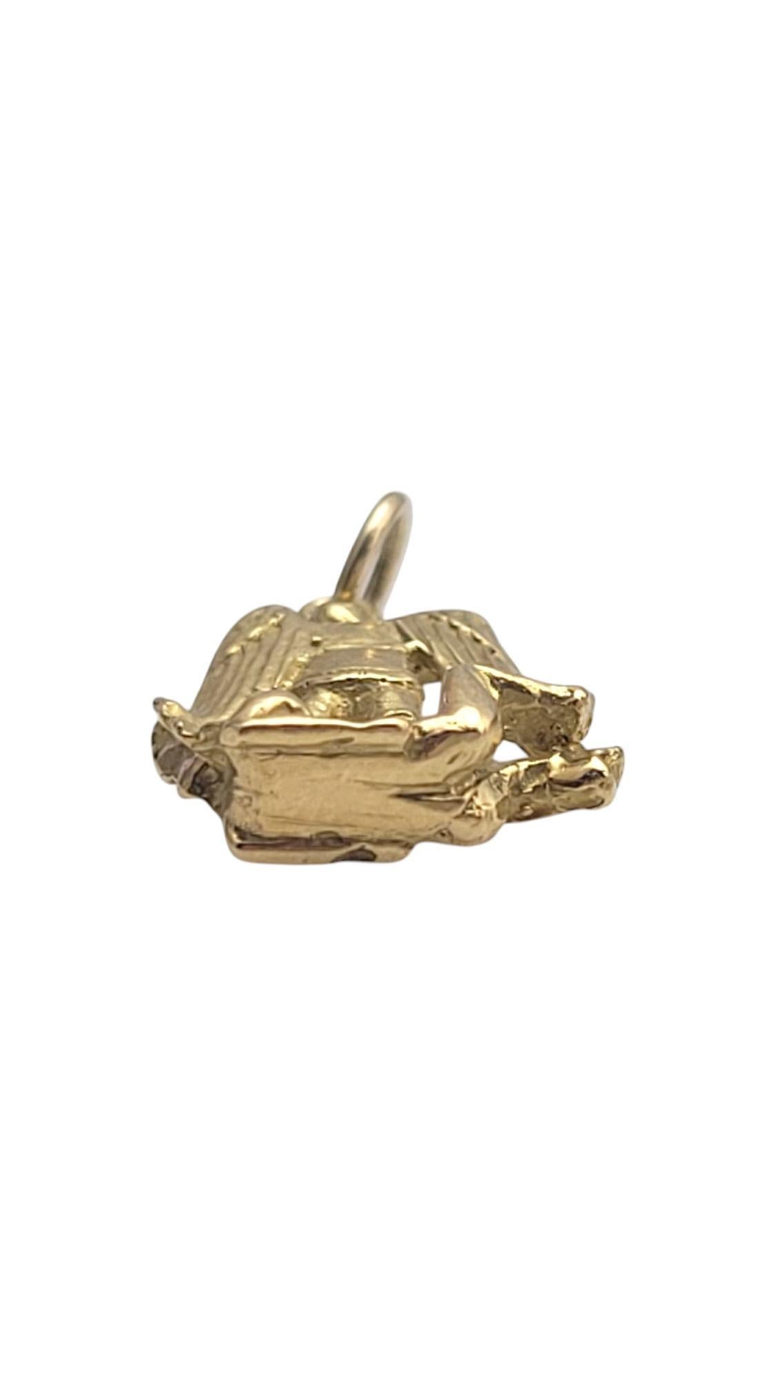 14K Yellow Gold Archangel Raphael Charm #21067 In Good Condition For Sale In Washington Depot, CT