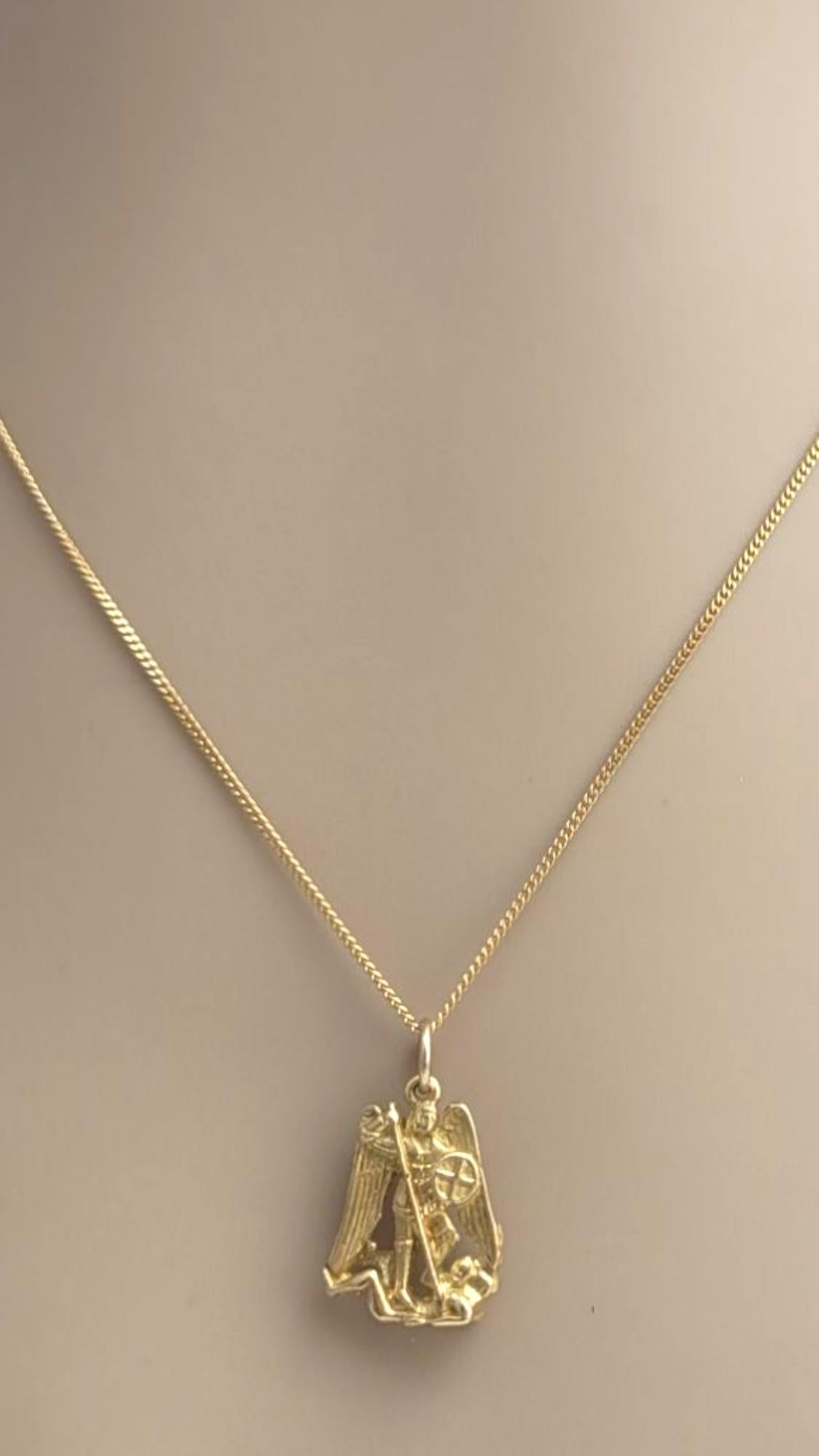 14K Yellow Gold Archangel Raphael Charm #21067 For Sale 1