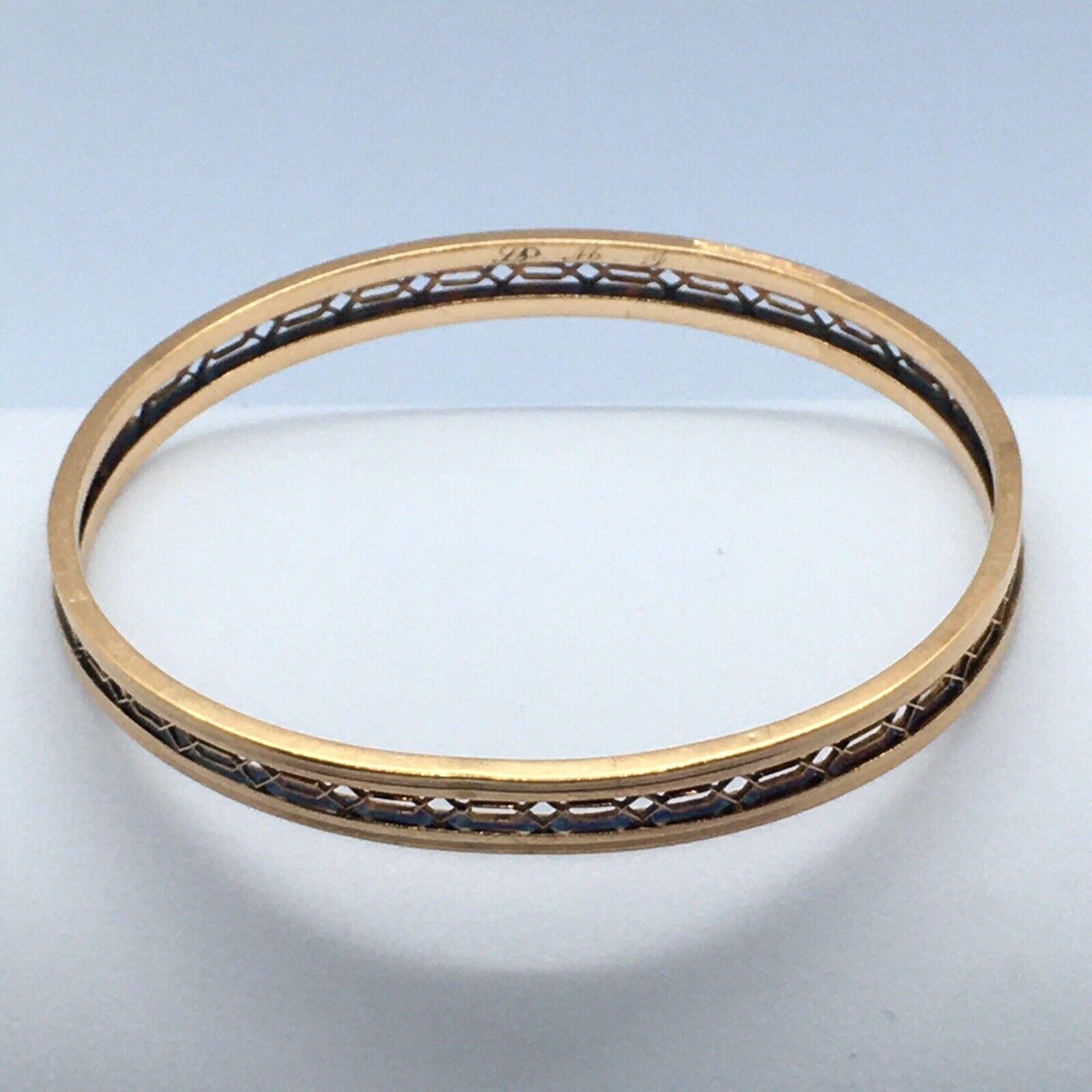 Art Déco Bracciale in filigrana fatto a mano in oro giallo 14K Art Deco americano Circa 1930 in vendita