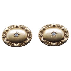 Gemelli in oro giallo 14K Art Nouveau Diamonds Mine
