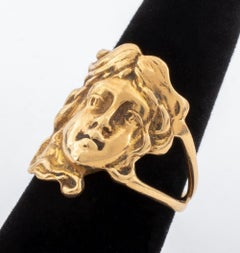 Anello Art Nouveau Donna Masque in oro giallo