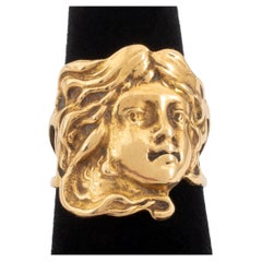 Bague Art Nouveau en or jaune 14K