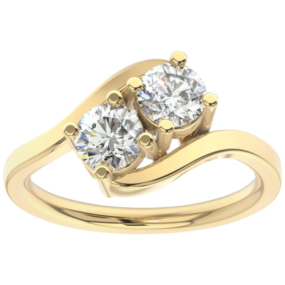 14K Yellow Gold Artemis Diamond Ring '1 Ct. tw' For Sale