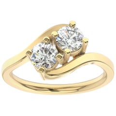 Bague Artemis en or jaune 14 carats avec diamants (1 ct. tw)