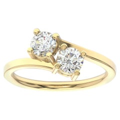 Bague Artemis en or jaune 14 carats avec diamants de 4/5 carats