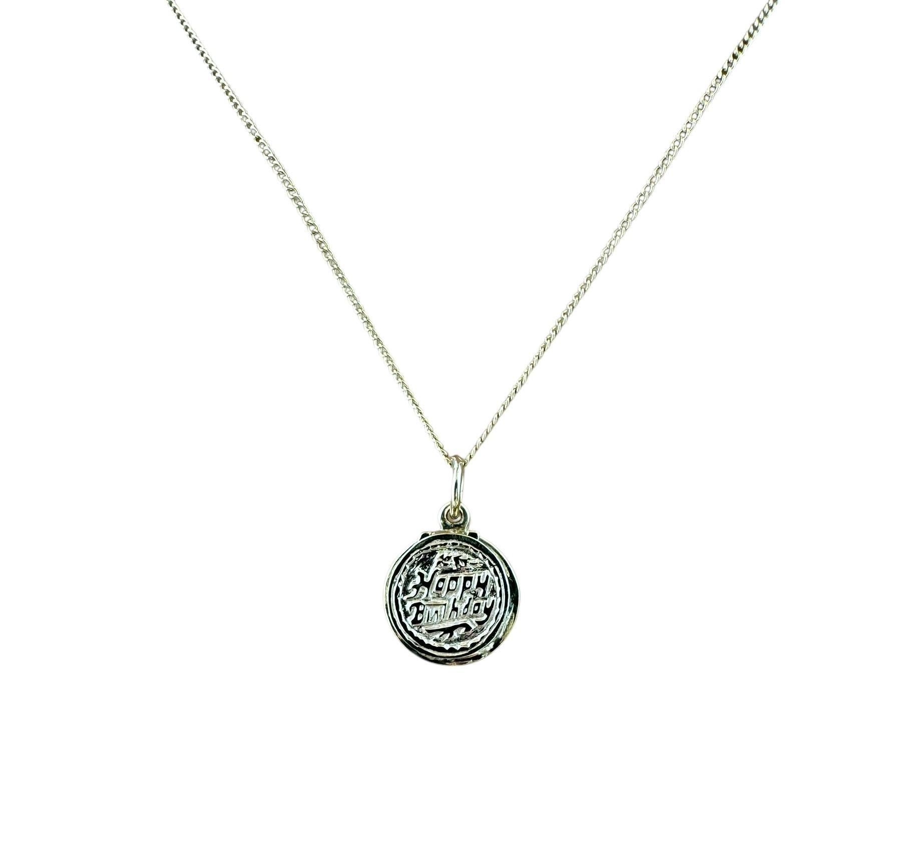 Breloque gâteau de anniversaire articulé en or jaune 14 carats avec bougie n° 19615