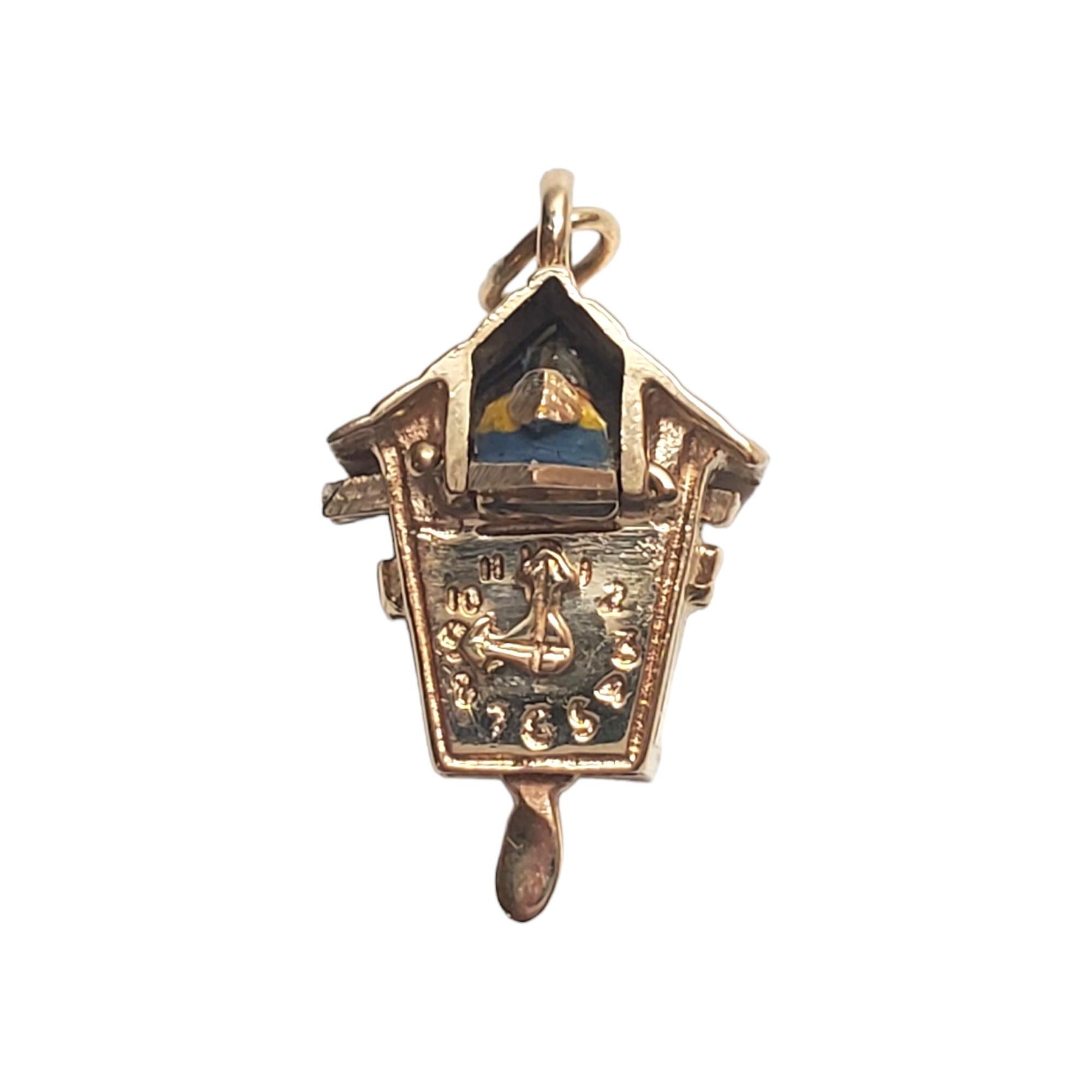 Women's 14K Yellow Gold Articulated Cuckoo Clock Charm #17606