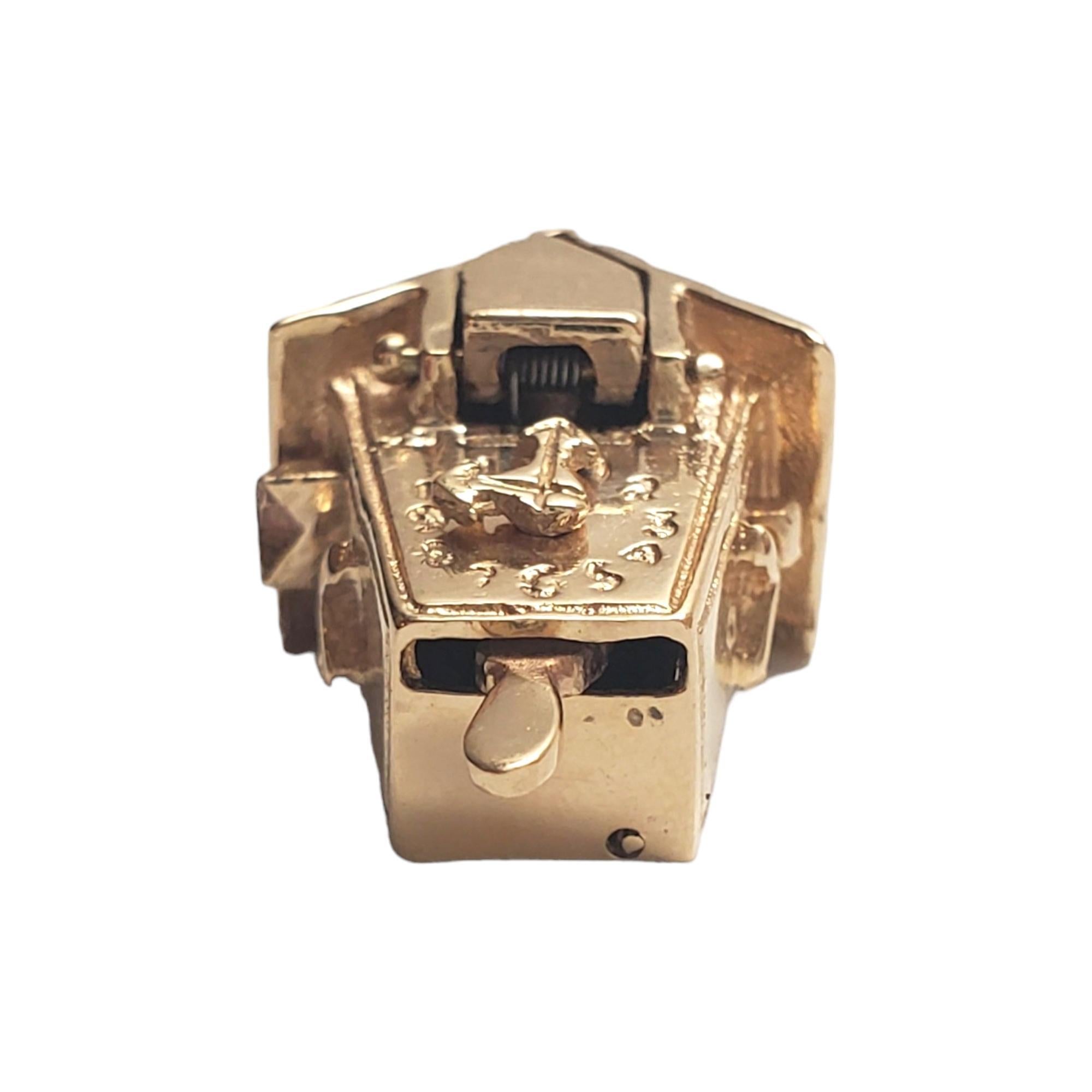 14K Yellow Gold Articulated Cuckoo Clock Charm #17606 1