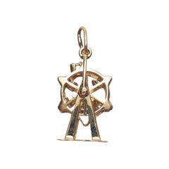 14K Yellow Gold Articulated Ferris Wheel Charm #17597