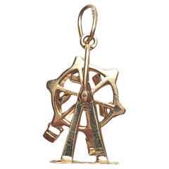 14K Yellow Gold Articulated Ferris Wheel Charm #17597