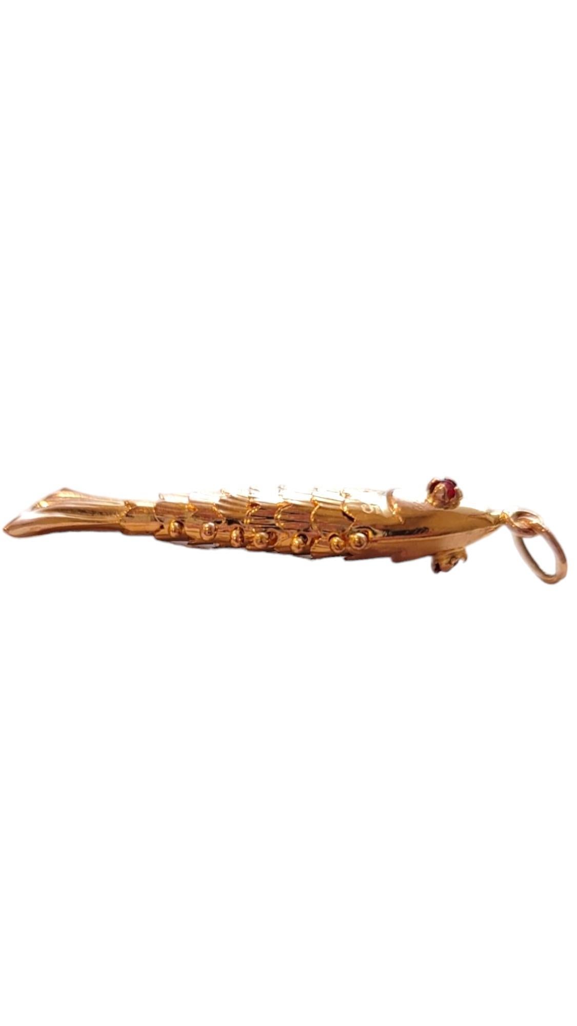 Women's 14k Yellow Gold Articulated Fish Charm #18348