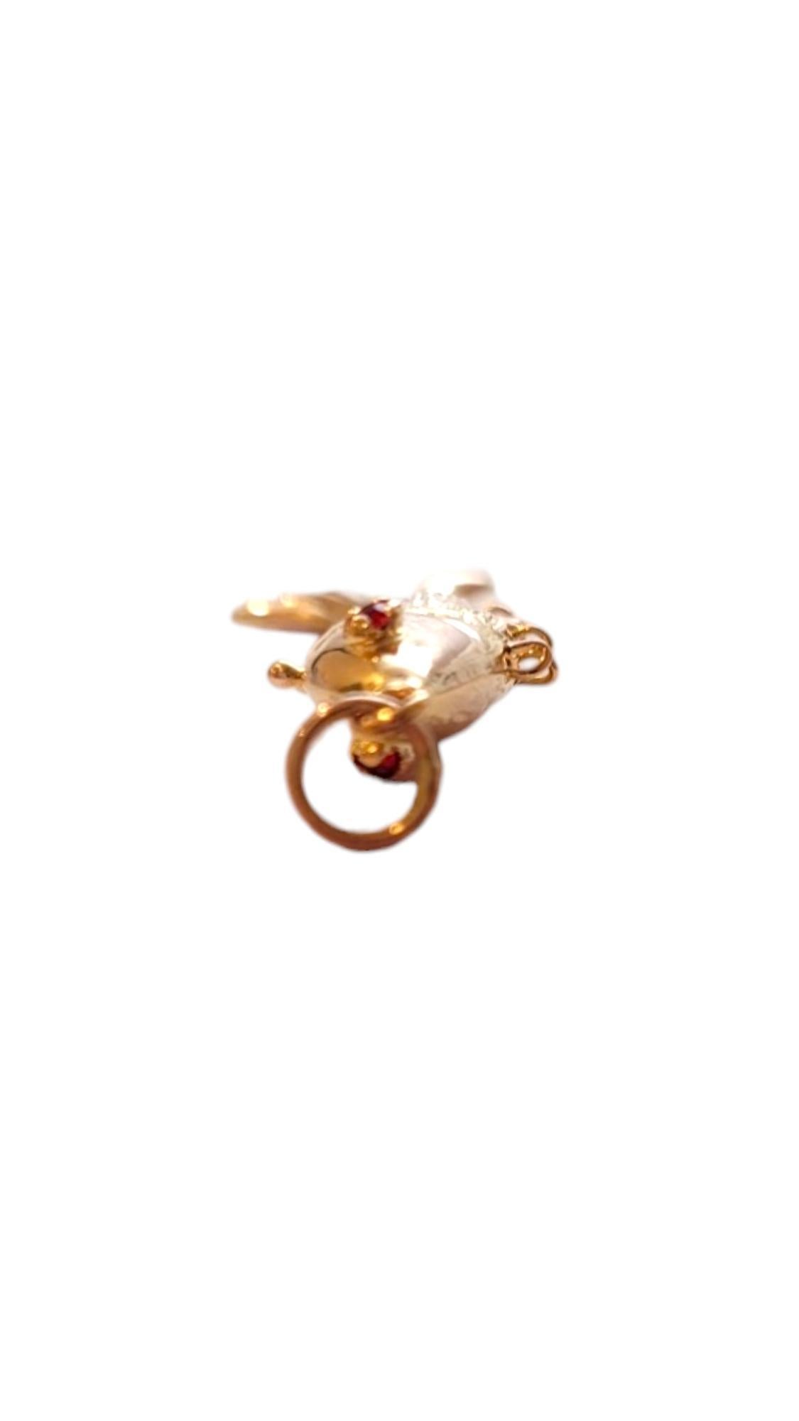 14k Yellow Gold Articulated Fish Charm #18348 2