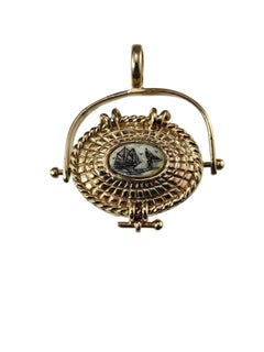 14K Yellow Gold Articulated Nantucket Lightship Basket Charm #24555