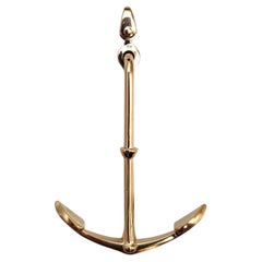 14K Yellow Gold Articulating Anchor Pendant #25252