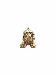 14K Yellow Gold Articulating Cocker Spaniel Dog Charm #22004