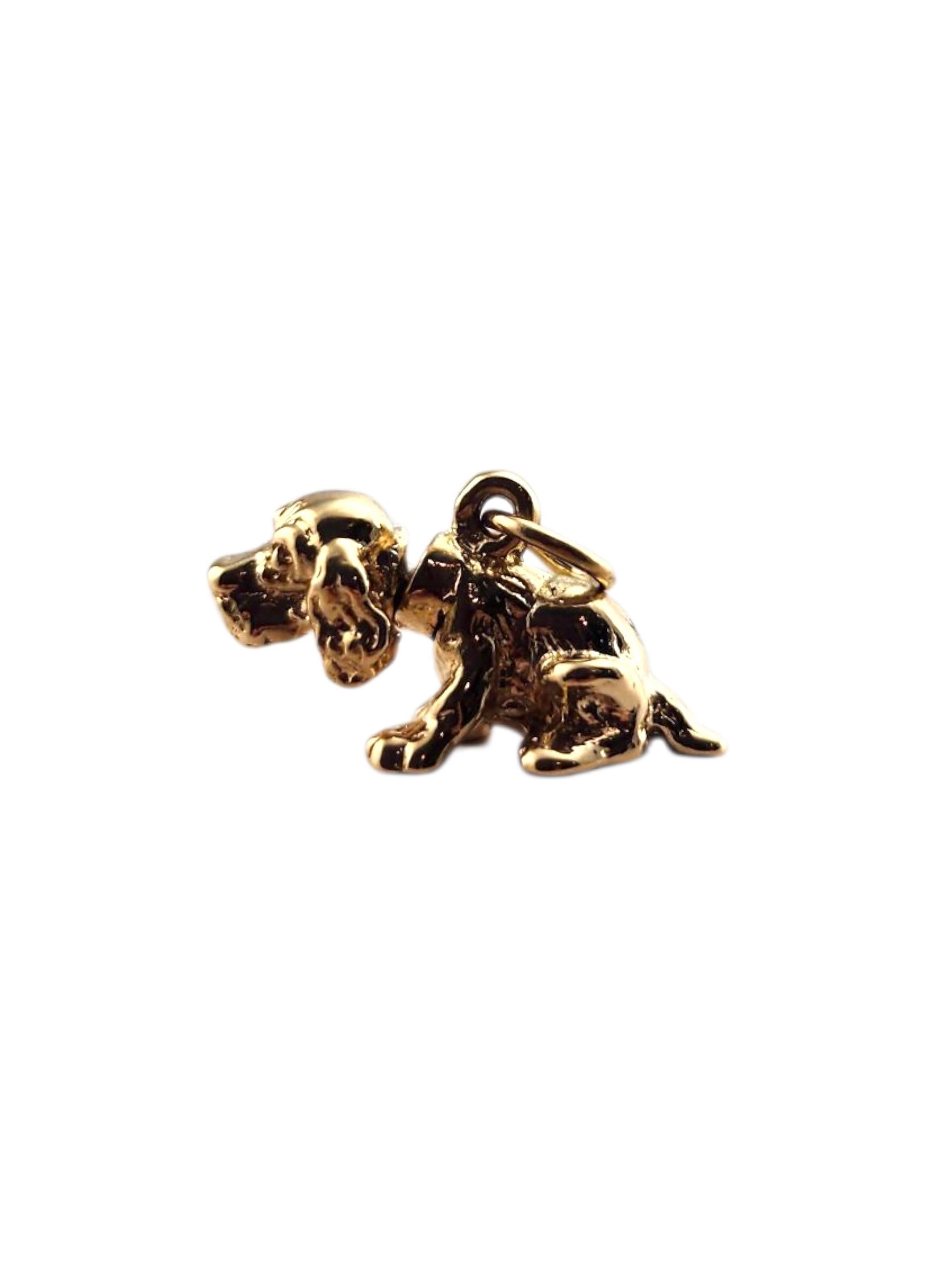Breloque en or jaune 14K pour chien Cocker Spaniel #22004 Pour femmes en vente